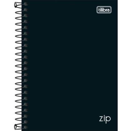 CADERNETA ESPIRAL CAPA DURA 1/8  ZIP 80 Folhas TILIBRA